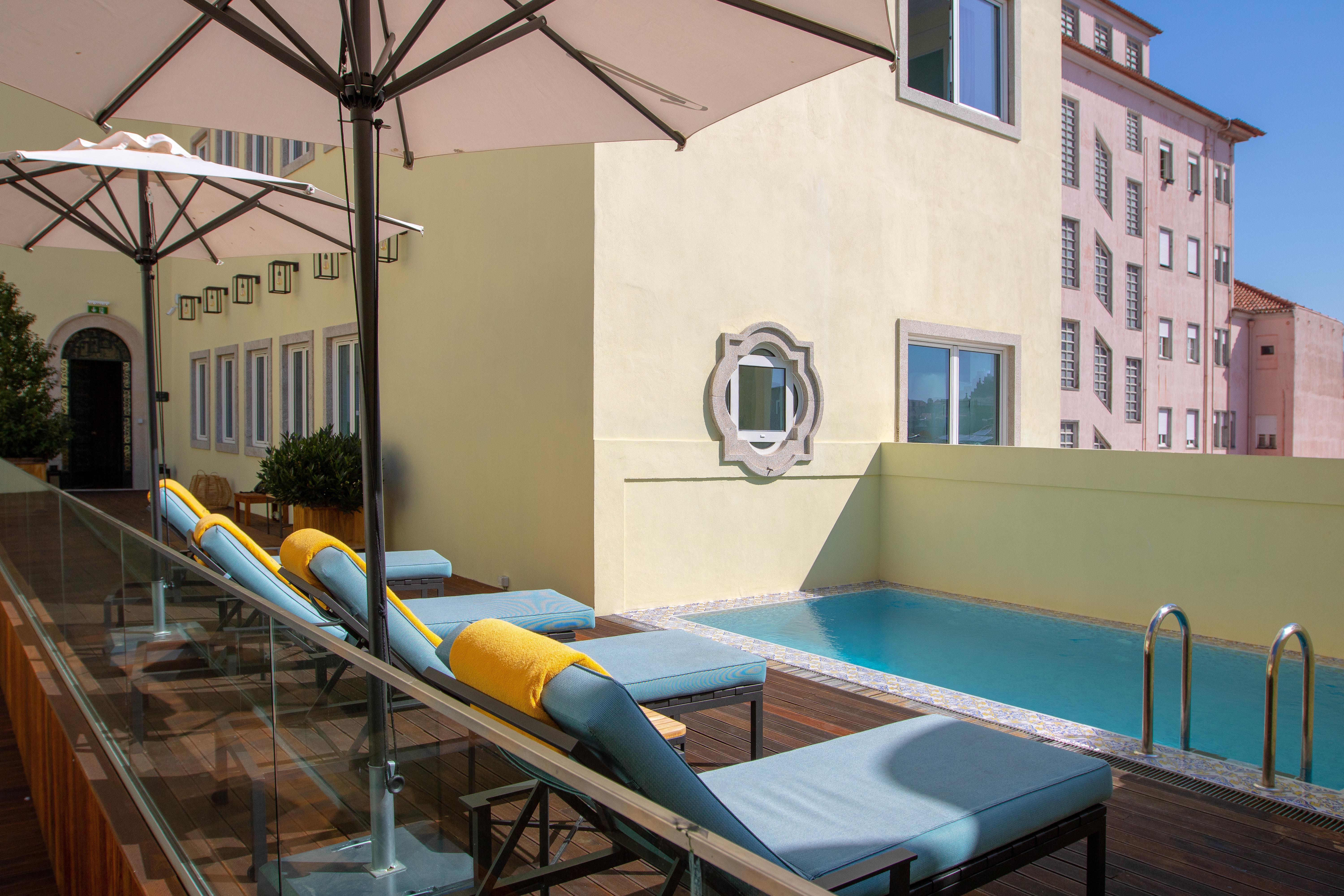 Hospes Infante Sagres Porto - Small Luxury Hotels Of The World Zewnętrze zdjęcie Rooftop pool