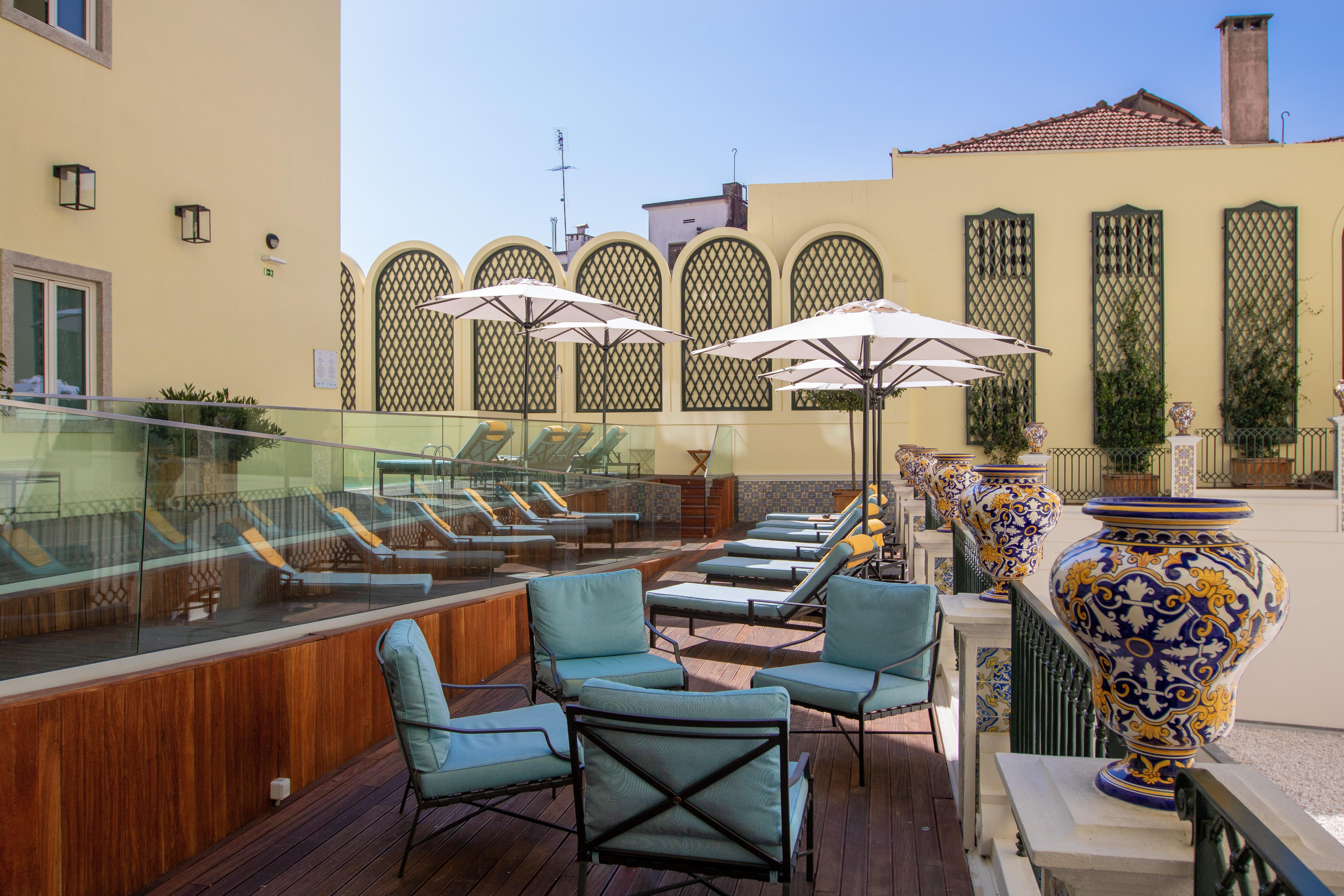 Hospes Infante Sagres Porto - Small Luxury Hotels Of The World Zewnętrze zdjęcie Rooftop terrace
